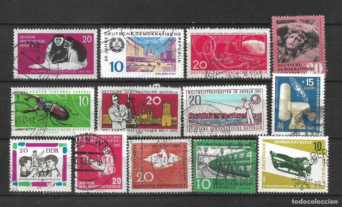 Sellos: alemania ddr lote 13 sellos usados - 8/23