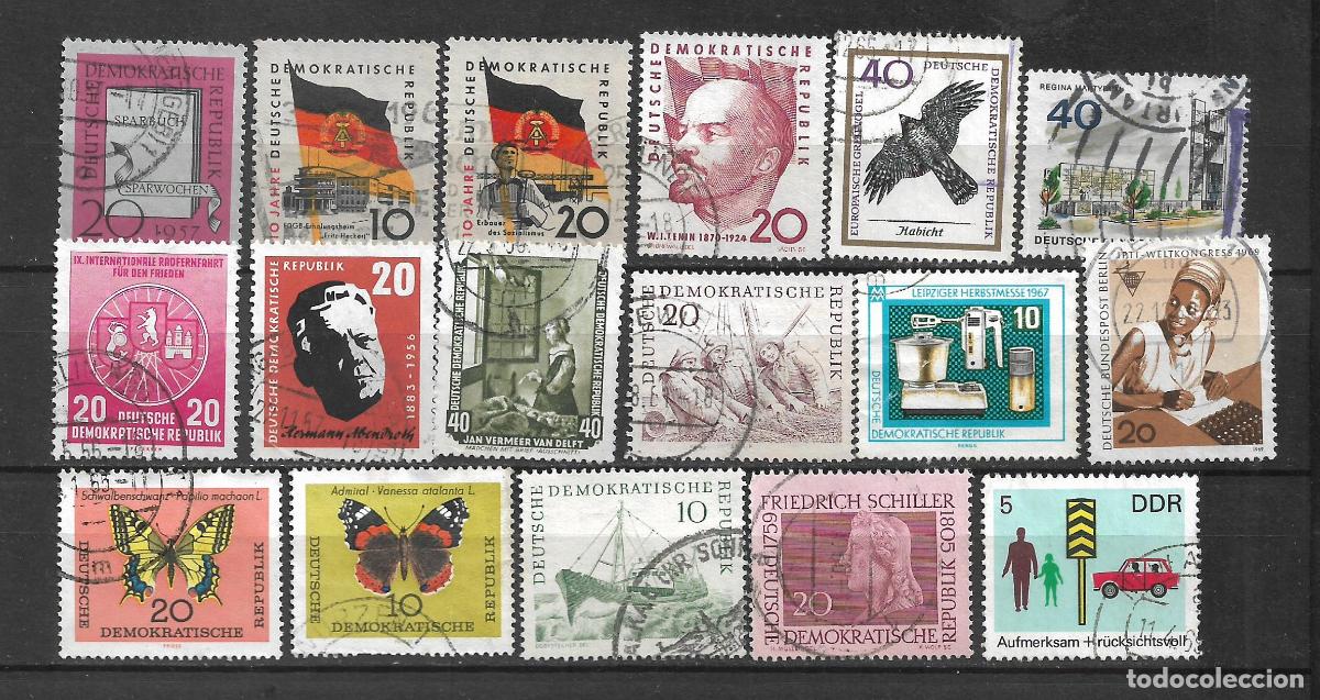 Sellos: alemania ddr lote 17 sellos usados - 8/23
