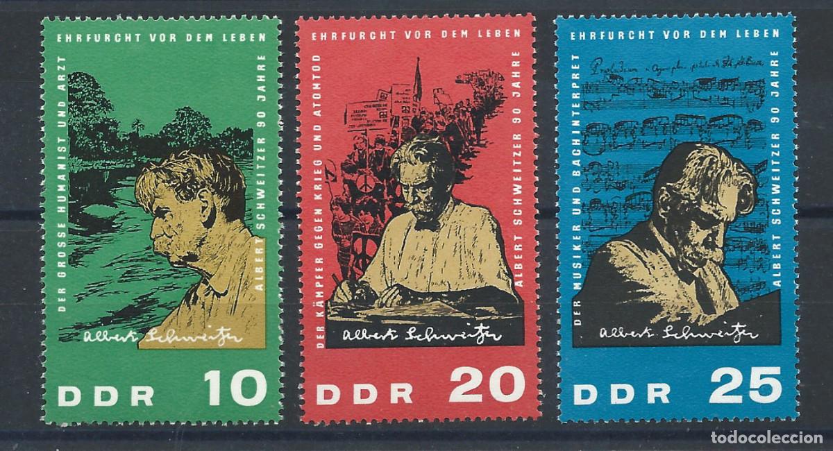 Sellos: Allemagne RDA N&deg;783/85** (MNH) 1965 - Docteur Albert Schweitzer