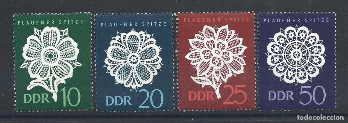 Sellos: Allemagne RDA N&deg;876/79** (MNH) 1966 - Art &rdquo;Dentelles de Plauen&rdquo;