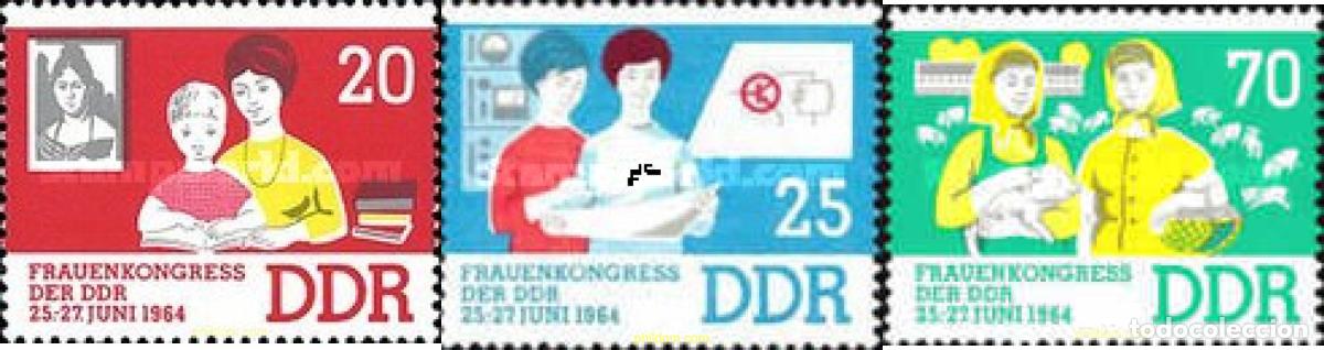 Sellos: 789546 HINGED ALEMANIA DEMOCRATICA 1964 CONGRESO DE MUJERES DE LA REPUBLICA DEMOCRATICA ALEMANA