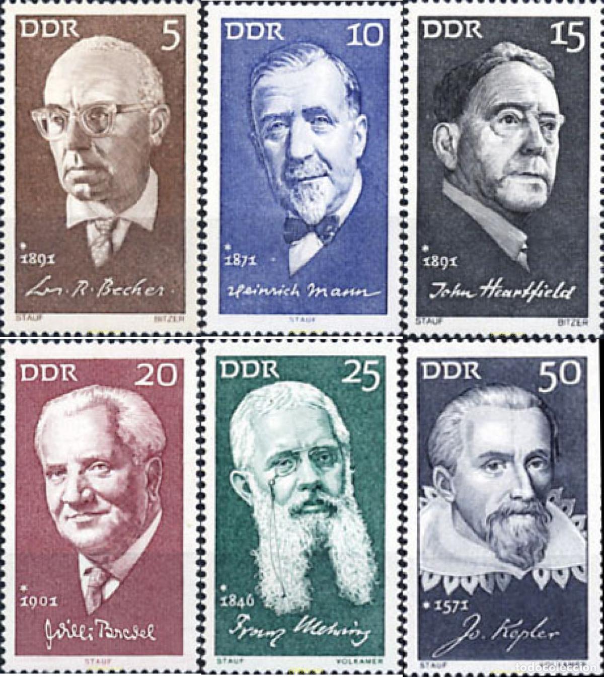 Sellos: 150703 MNH ALEMANIA DEMOCRATICA 1971 PERSONALIDADES