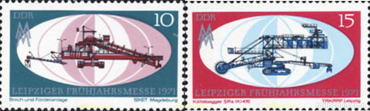 Sellos: 150705 MNH ALEMANIA DEMOCRATICA 1971 FERIA DE PRIMAVERA DE LEIPZIG
