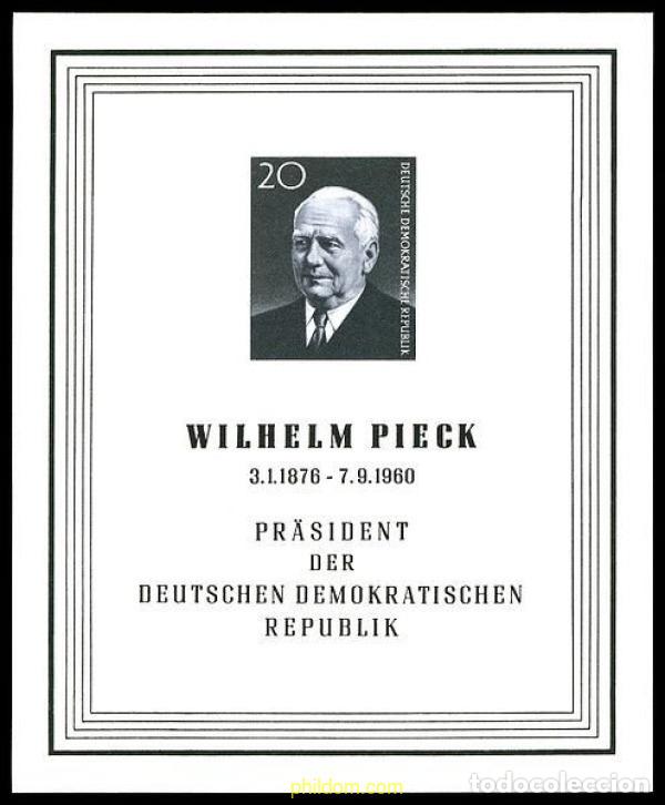 Sellos: 150564 MNH ALEMANIA DEMOCRATICA 1960 MUERTE DEL PRESIDENTE WILHELM PIECK