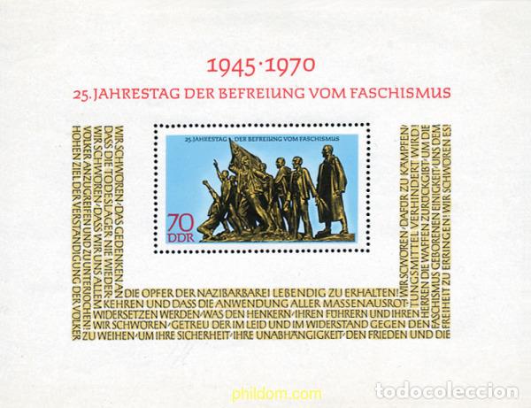 Sellos: 109131 MNH ALEMANIA DEMOCRATICA 1970 25 ANIVERSARIO DE LA LIBERACION DEL FASCISMO
