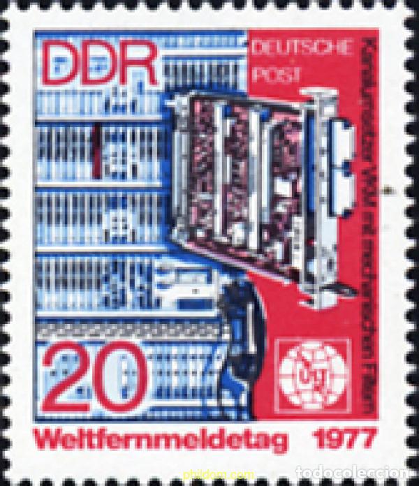 Sellos: 150817 MNH ALEMANIA DEMOCRATICA 1977 DIA INTERNACIONAL DE LAS TELECOMUNICACIONES