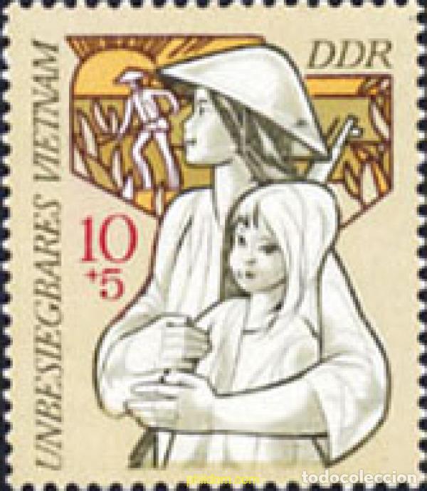 Sellos: 150715 MNH ALEMANIA DEMOCRATICA 1971 AYUDA A VIETNAM