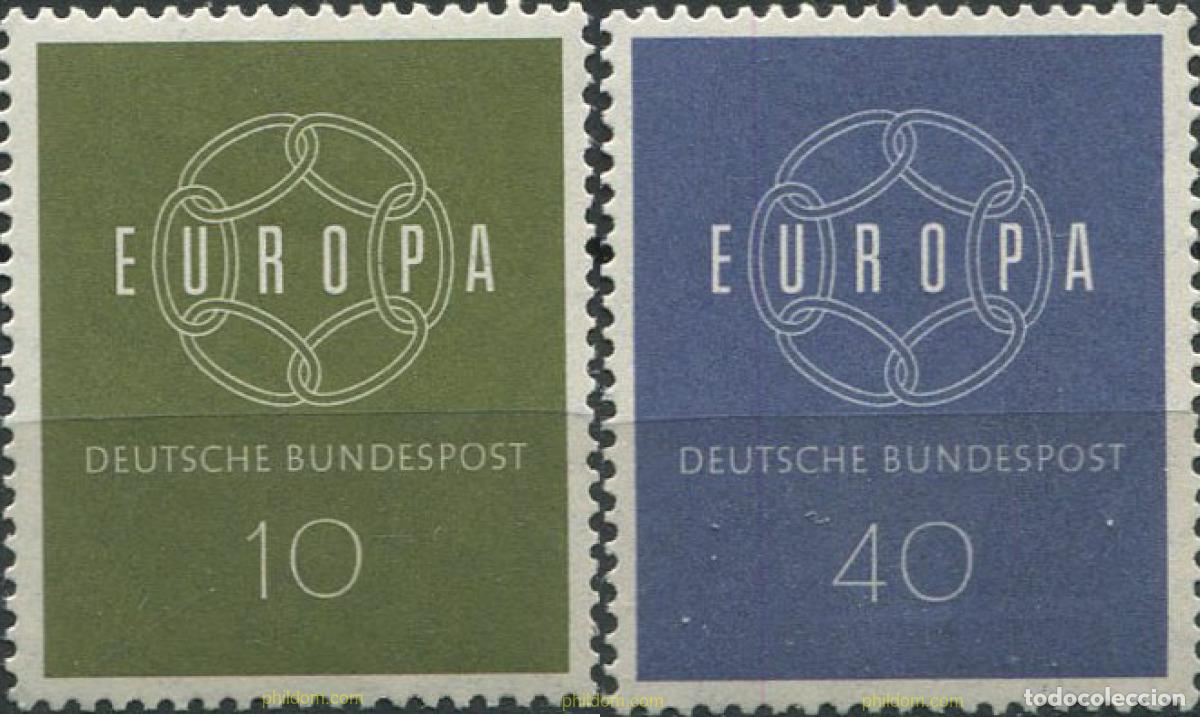 Sellos: 669669 HINGED ALEMANIA FEDERAL 1959 EUROPA CEPT. CADENA, SIMBOLO DE LA UNION