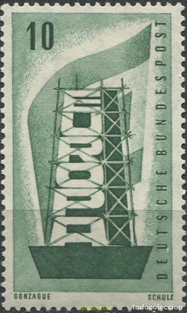 Sellos: 669656 HINGED ALEMANIA FEDERAL 1956 EUROPA CEPT. RECONSTRUYENDO EUROPA