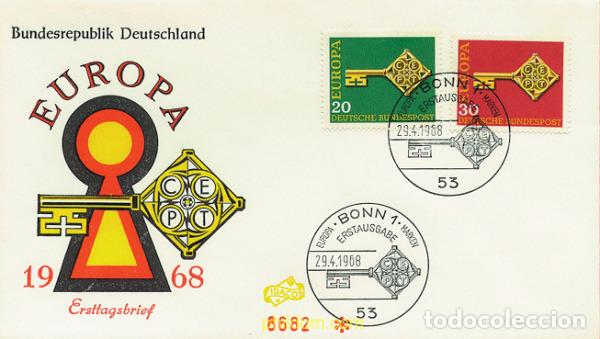 Sellos: 23590 USED ALEMANIA FEDERAL 1968 EUROPA CEPT 1968 - LLAVE DORADA