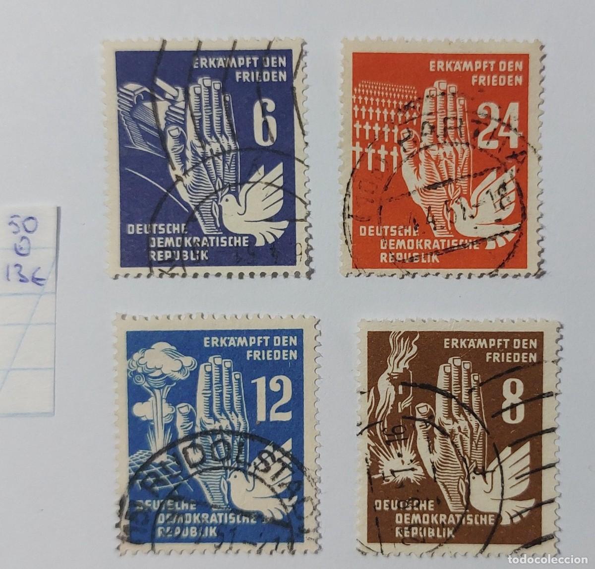 Sellos: Rep&uacute;blica Democr&aacute;tica Alemana (RDA) DDR 1950 &laquo;Lucha por la Paz&raquo; USED