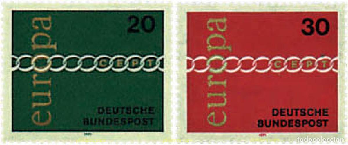 Sellos: 99970 MNH ALEMANIA FEDERAL 1971 EUROPA CEPT. FRATERNIDAD Y COOPERACION