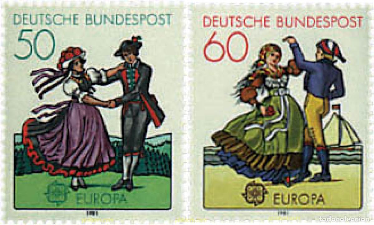 Sellos: 62444 MNH ALEMANIA FEDERAL 1981 EUROPA CEPT. FOLCLORE