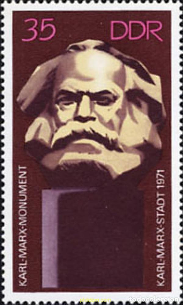 Sellos: 150719 MNH ALEMANIA DEMOCRATICA 1971 MONUMENTO A KARL MARX