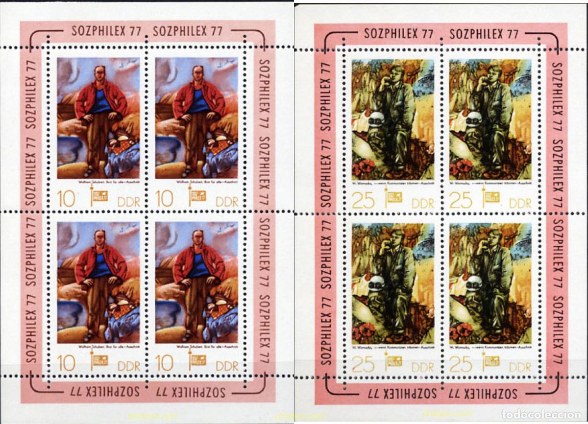 Sellos: 166310 MNH ALEMANIA DEMOCRATICA 1977 SOZPHILEX 77. EXPOSICION FILATELICA INTERNACIONAL EN BERLIN