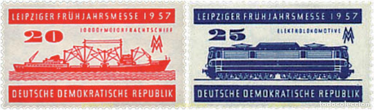 Sellos: 56153 MNH ALEMANIA DEMOCRATICA 1957 FERIA DE PRIMAVERA DE LEIPZIG