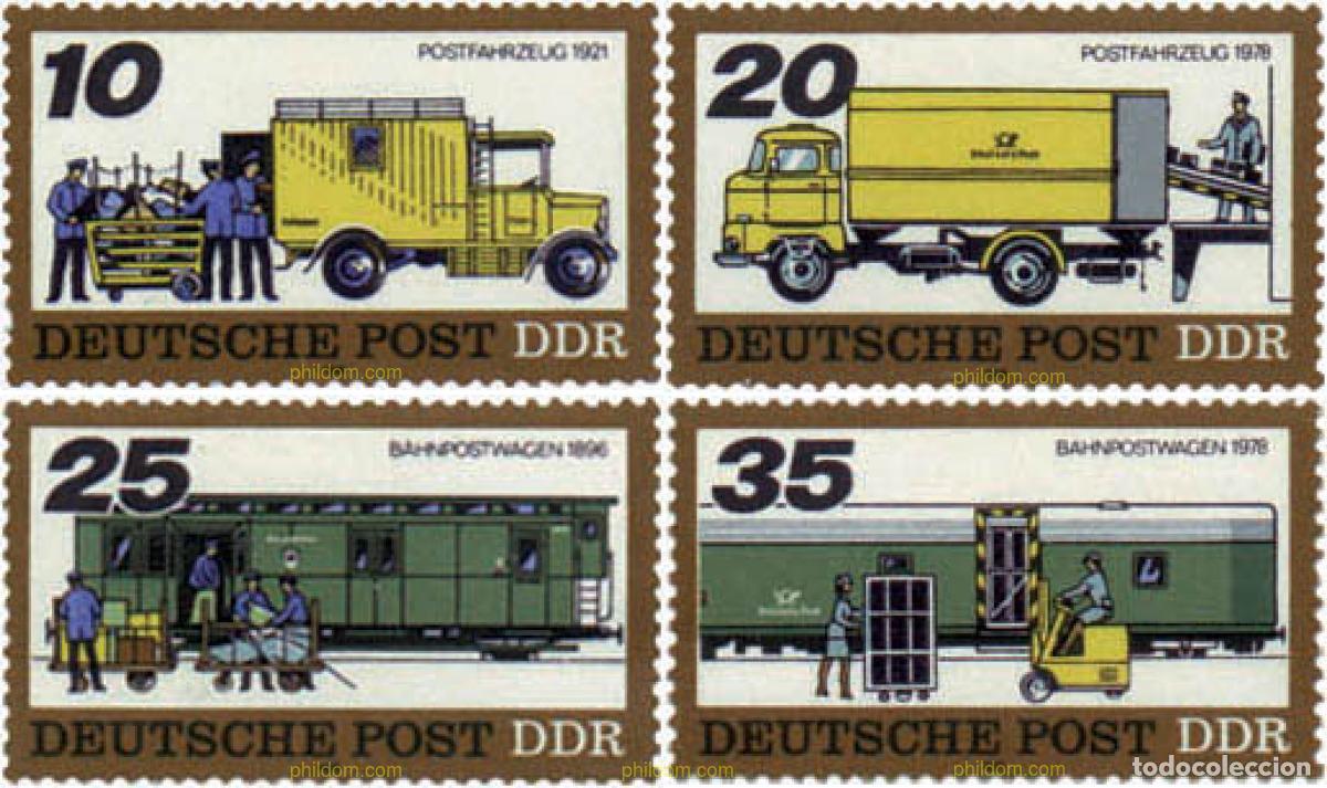 Sellos: 56178 MNH ALEMANIA DEMOCRATICA 1978 TRANSPORTE POSTAL DE AYER Y DE HOY