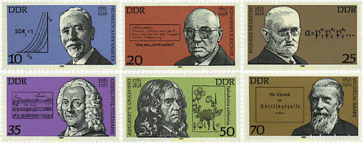 Sellos: 79997 MNH ALEMANIA DEMOCRATICA 1981 PERSONALIDADES