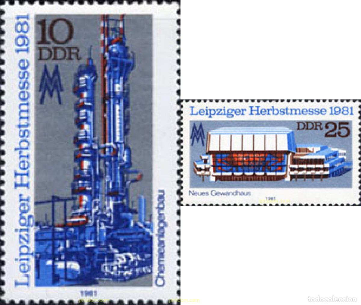 Sellos: 150874 MNH ALEMANIA DEMOCRATICA 1981 FERIA DE OTO&Ntilde;O DE LEIPZIG