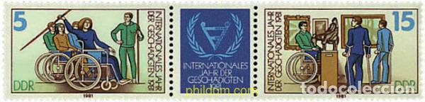 Sellos: 269497 MNH ALEMANIA DEMOCRATICA 1981 A&Ntilde;O INTERNACIONAL DE LOS DISCAPACITADOS