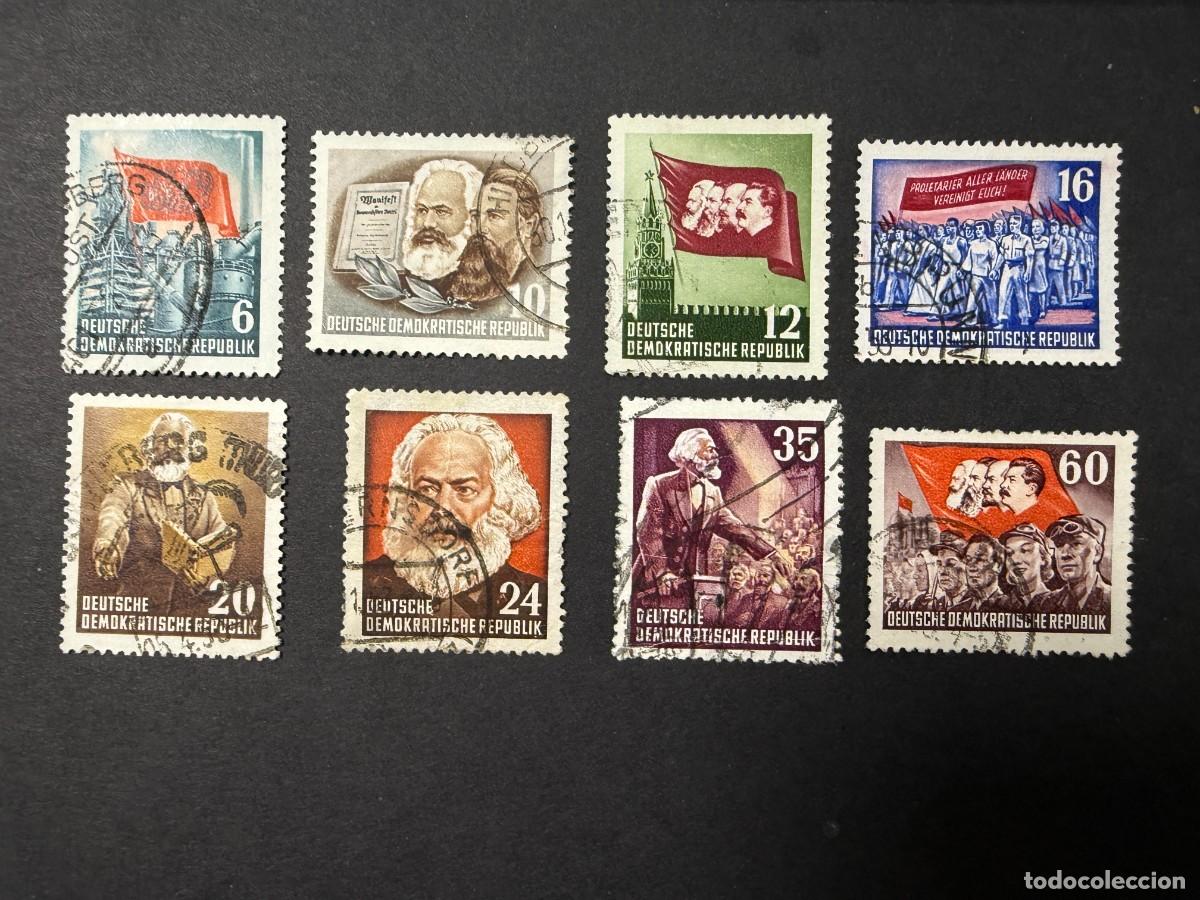 Sellos: ALEMANIA ORIENTAL, 1953. EDIFIL 80/86 Y 88. USADOS.