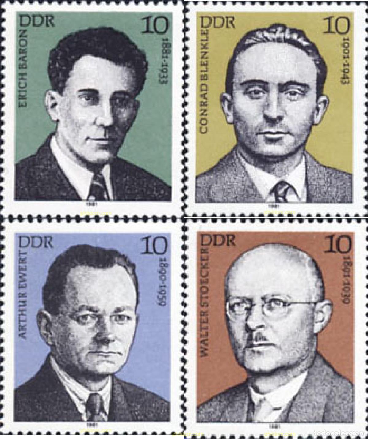 Sellos: 150867 MNH ALEMANIA DEMOCRATICA 1981 PERSONALIDADES