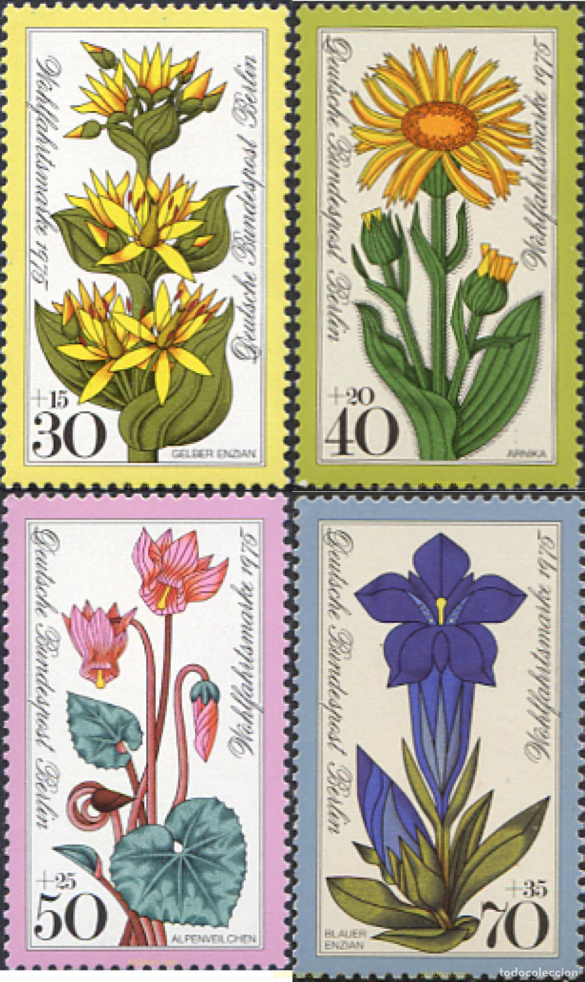 Sellos: 80236 MNH ALEMANIA. Berl&iacute;n 1975 FLORES ALPINAS