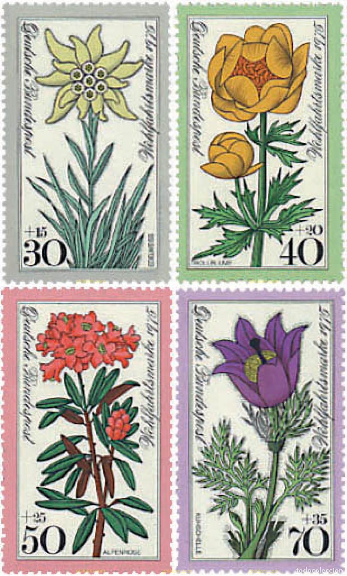 Sellos: 80289 MNH ALEMANIA FEDERAL 1975 FLORES ALPINAS