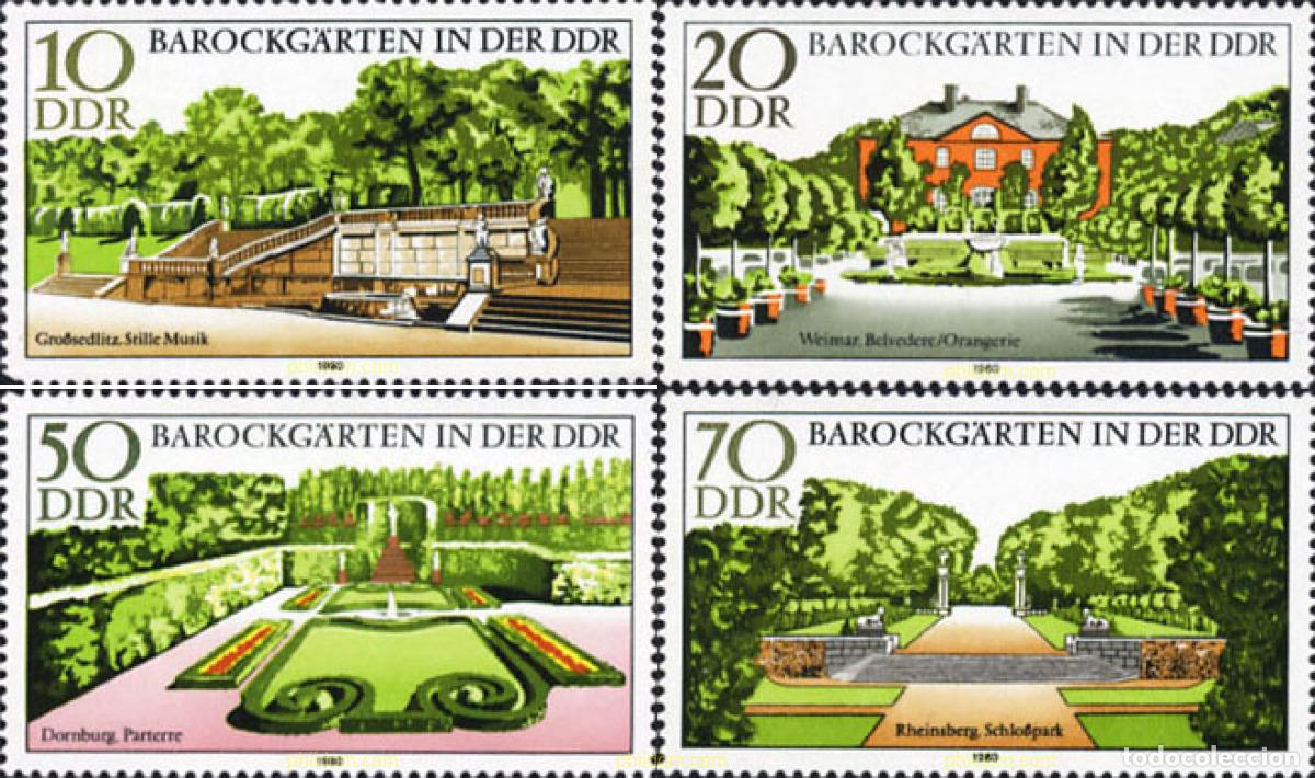 Sellos: 150852 MNH ALEMANIA DEMOCRATICA 1980 JARDINES BARROCOS
