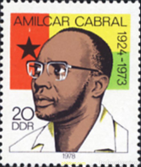 Sellos: 150825 MNH ALEMANIA DEMOCRATICA 1978 5 ANIVERSARIO DE LA MUERTE DE AMILCAR CABRAL