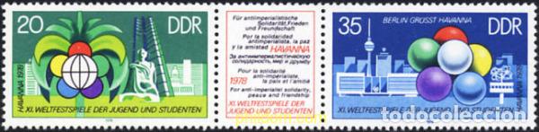 Sellos: 286424 MNH ALEMANIA DEMOCRATICA 1978 FESTIVAL DE LA JUVENTUD Y LOS ESTUDIANTES