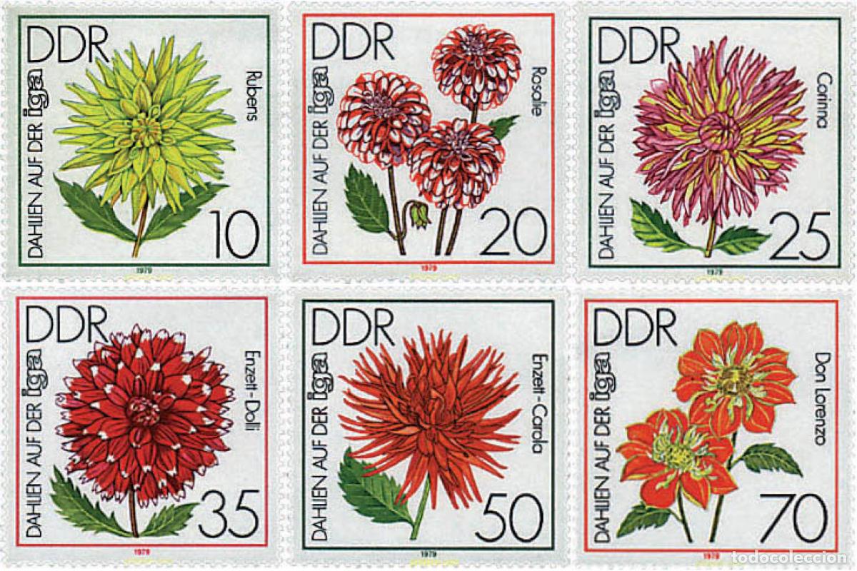 Sellos: 98044 MNH ALEMANIA DEMOCRATICA 1979 EXPOSICION DE DALIAS EN ERFURT