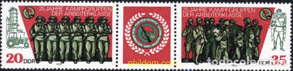 Sellos: 286425 MNH ALEMANIA DEMOCRATICA 1978 25 ANIVERSARIO DE LA FUNDACION DE LAS MILICIAS OBRERAS