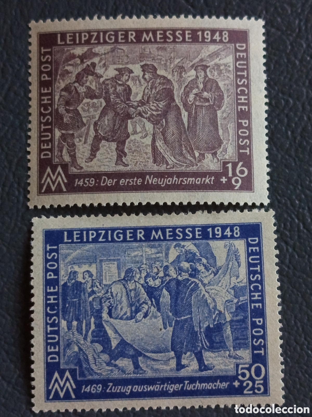 Francobolli: Alemania 1948 Leipziger Messe Serie Completa 2 Sellos MH Deutsche Post