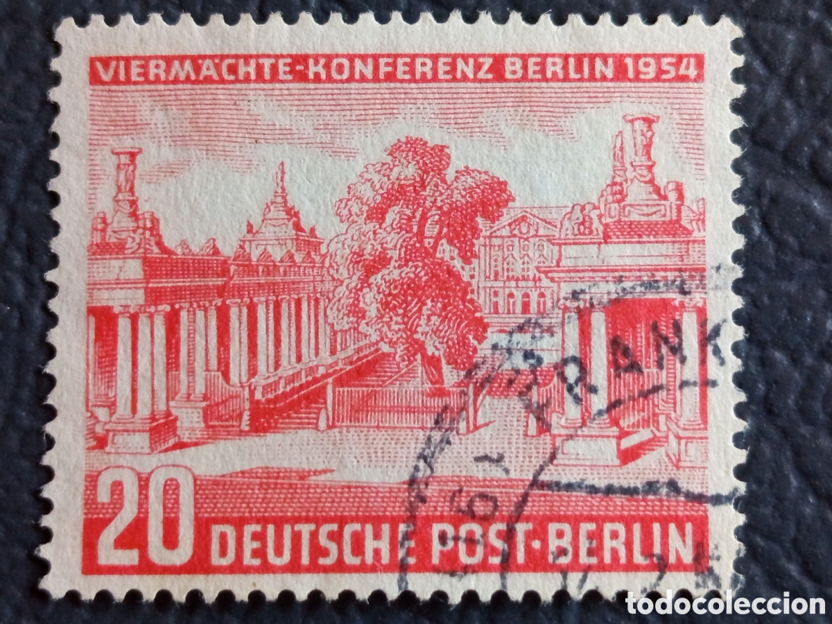 Selos: Berl&iacute;n 1954 Scott 9N103 Vierm&auml;chte-Konferenz 20pf Used Deutsche Post Berlin
