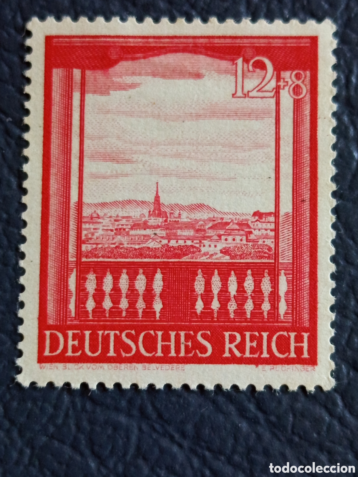 Briefmarken: Reich 1941 Michel 751 Wien Belvedere Panorama 12+8pf MH Deutsches Reich