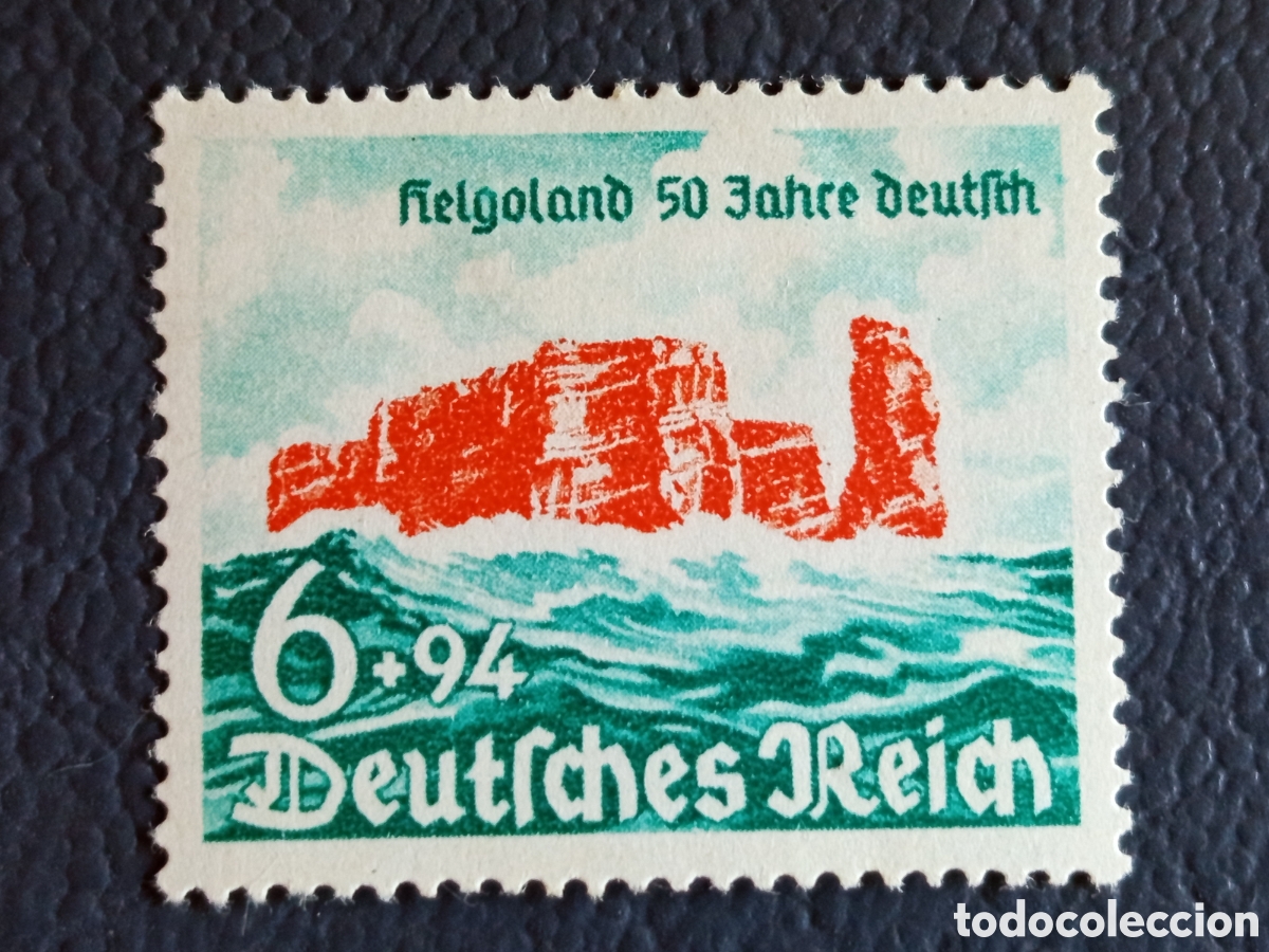 Selos: Reich 1940 Michel 750 Helgoland 50 Jahre Deutsch 6+94pf MH Deutsches Reich