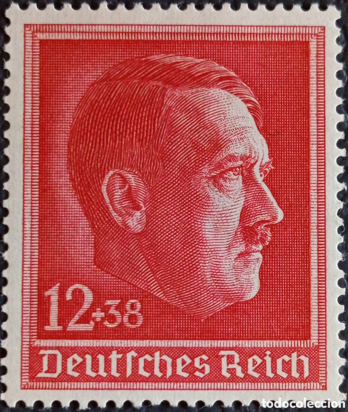 Stamps: Imperio Alem&aacute;n 1938 Cumplea&ntilde;os Hitler 12+38 Pf Mi.664 MH