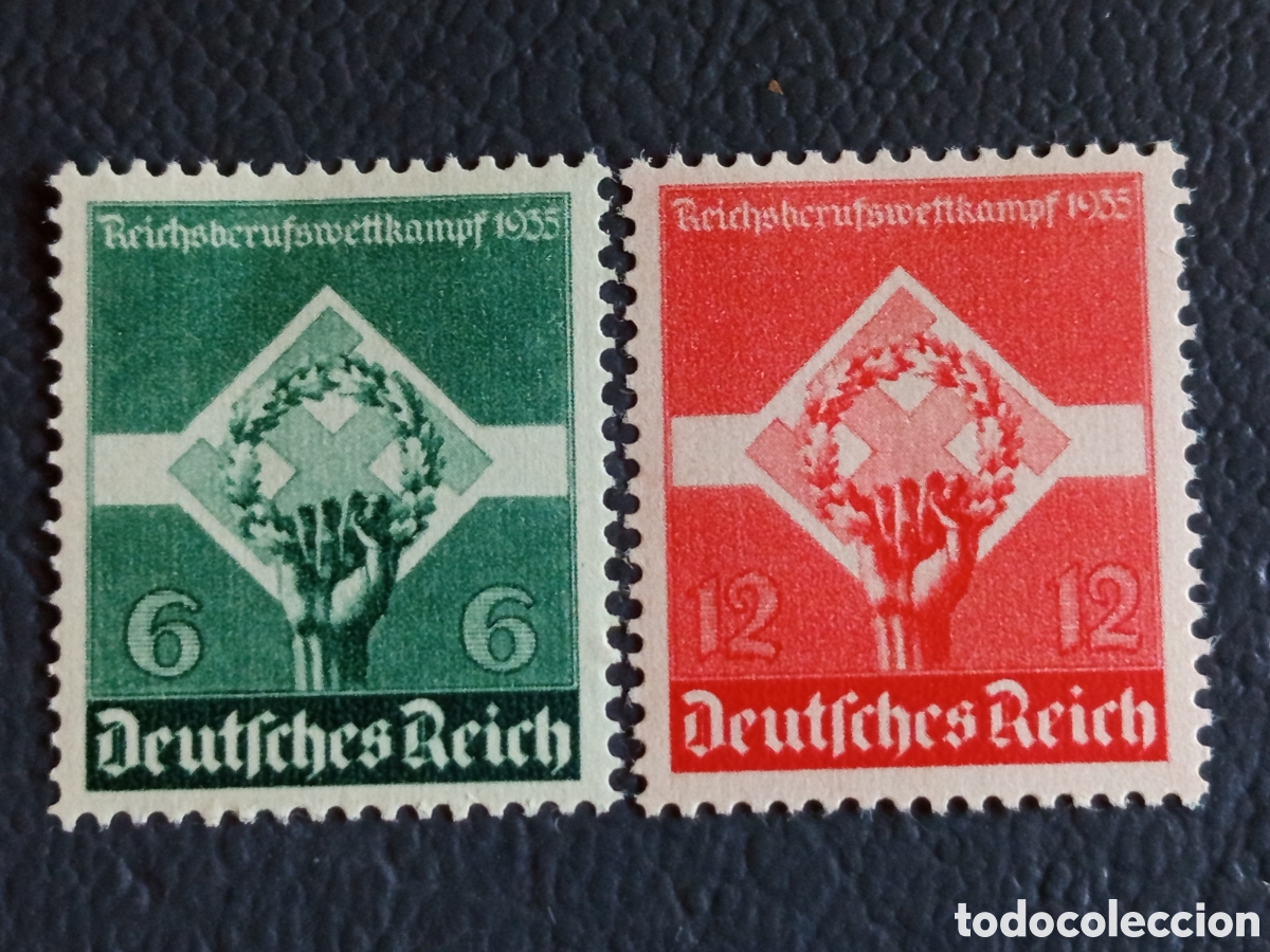 Sellos: Imperio Alem&aacute;n 1935 Concurso Profesional Reich Mi.571-572 MH