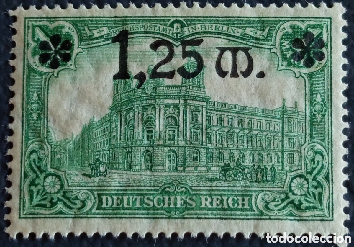 Stamps: Reich Alem&aacute;n 1920 Reichspostamt Berl&iacute;n Sobrecarga 1,25M Mi.116 MH