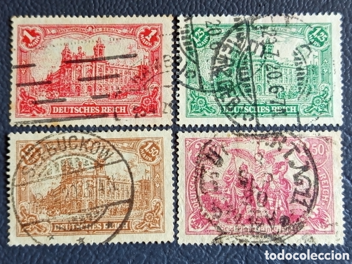 Stamps: Reich Alem&aacute;n 1920 Reichspostamt Berl&iacute;n Markwerte Mi.A113-115 Usado