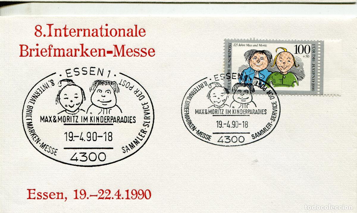 Sellos: ALEMANIA FEDERAL 1990 CARTA FDC MICHEL DE 1458