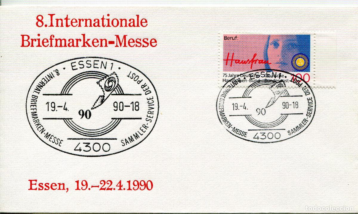 Sellos: ALEMANIA FEDERAL 1990 CARTA FDC MICHEL DE 1460