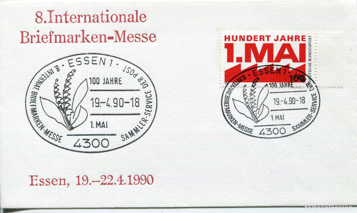 Sellos: ALEMANIA FEDERAL 1990 CARTA FDC MICHEL DE 1459
