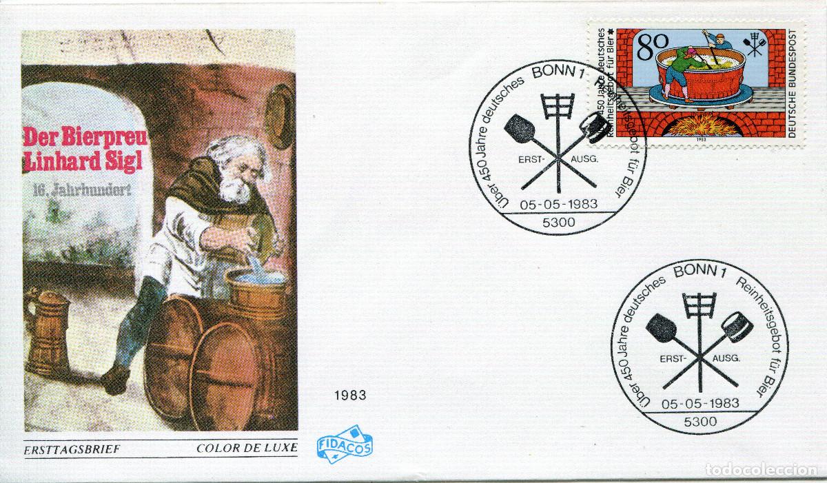 Sellos: ALEMANIA FEDERAL 1983 CARTA FDC MICHEL DE 1179