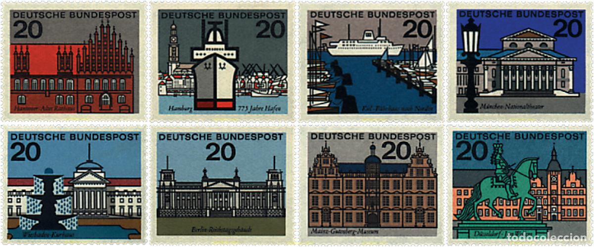 Sellos: 789670 HINGED ALEMANIA FEDERAL 1964 CAPITALES DE LAS LANDER