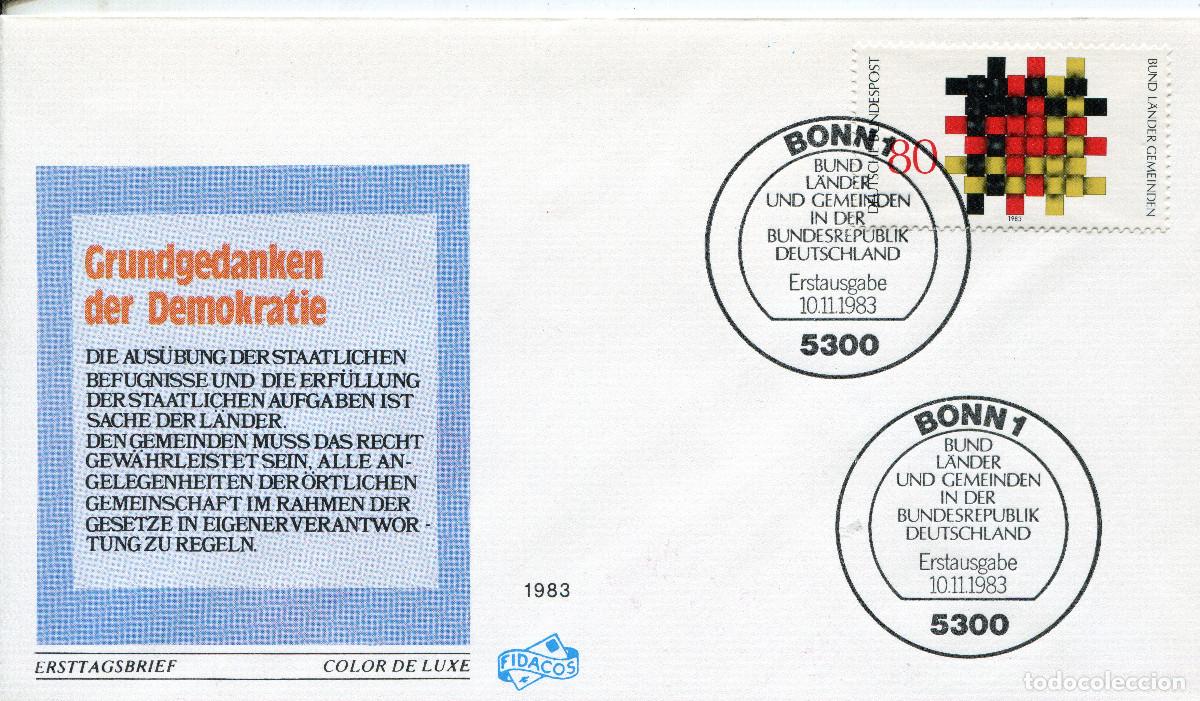 Sellos: ALEMANIA FEDERAL 1983 CARTA FDC MICHEL DE 1194