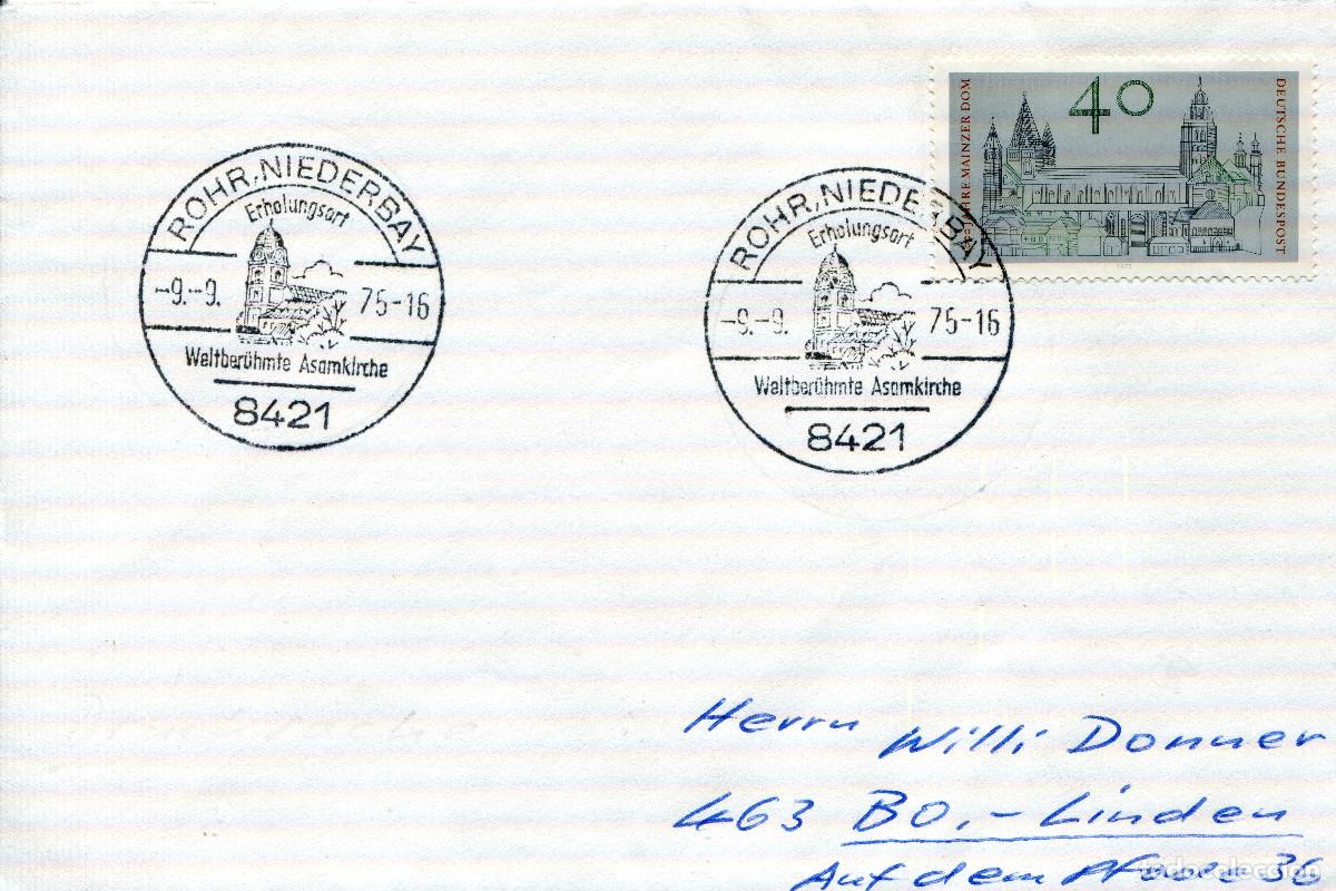 Sellos: ALEMANIA FEDERAL 1975 CARTA FDC MICHEL DE 845