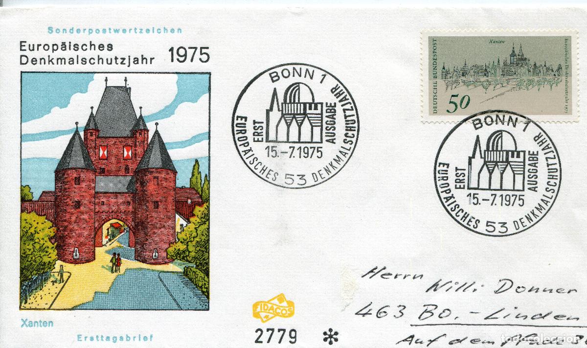 Sellos: ALEMANIA FEDERAL 1975 CARTA FDC MICHEL DE 863