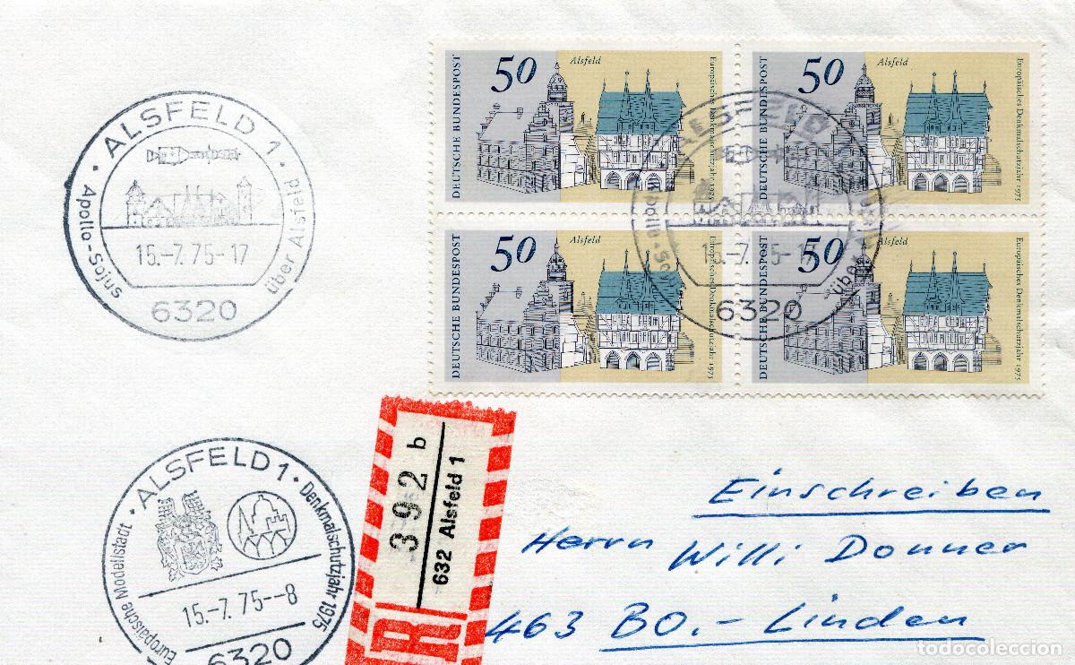 Sellos: ALEMANIA FEDERAL 1975 CARTA FDC MICHEL DE 860